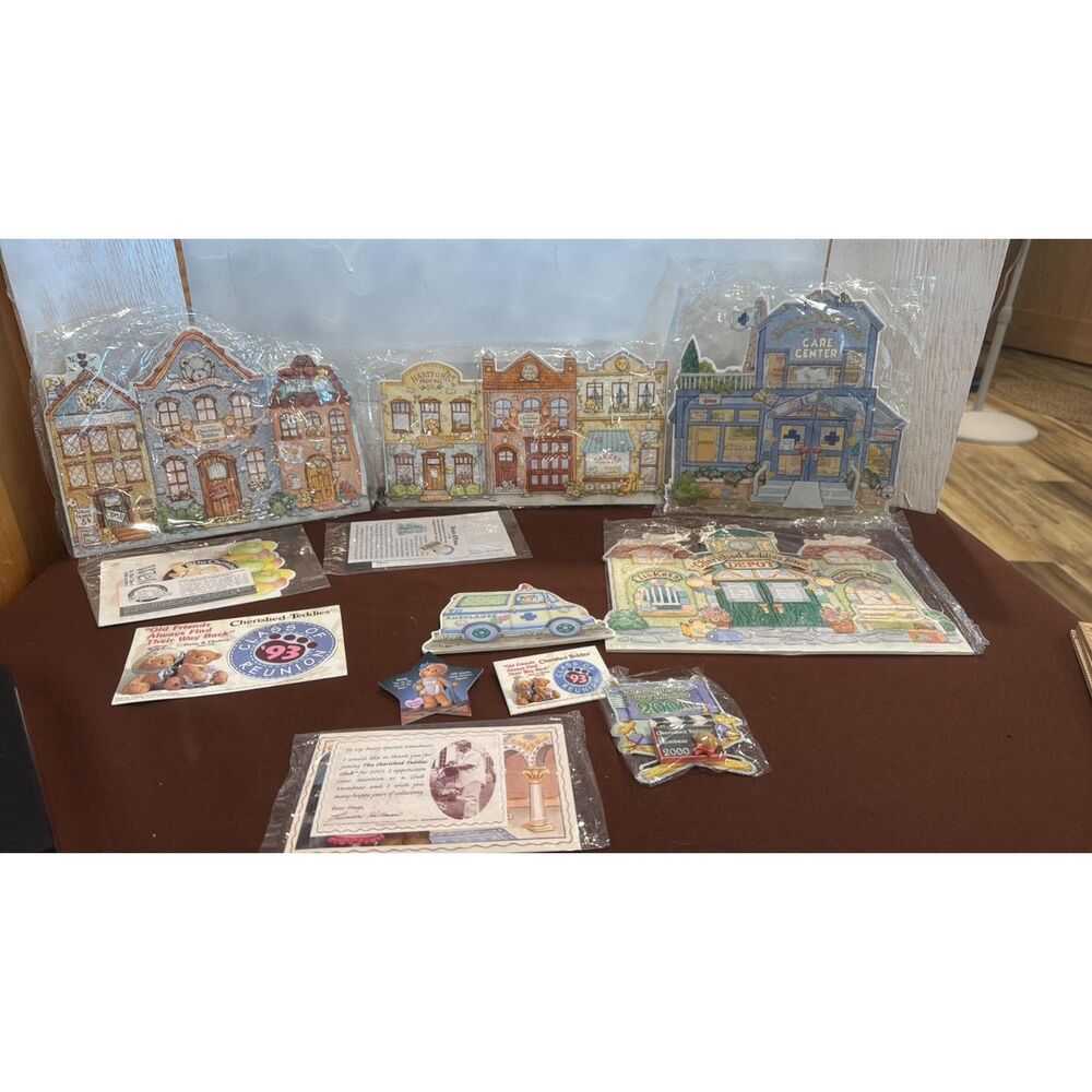 Cherished Teddies Club Membear members Only Pins Backdrops Swag Etc.